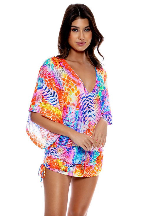 Luli Fama Dancing Queen Cabana V Neck Dress